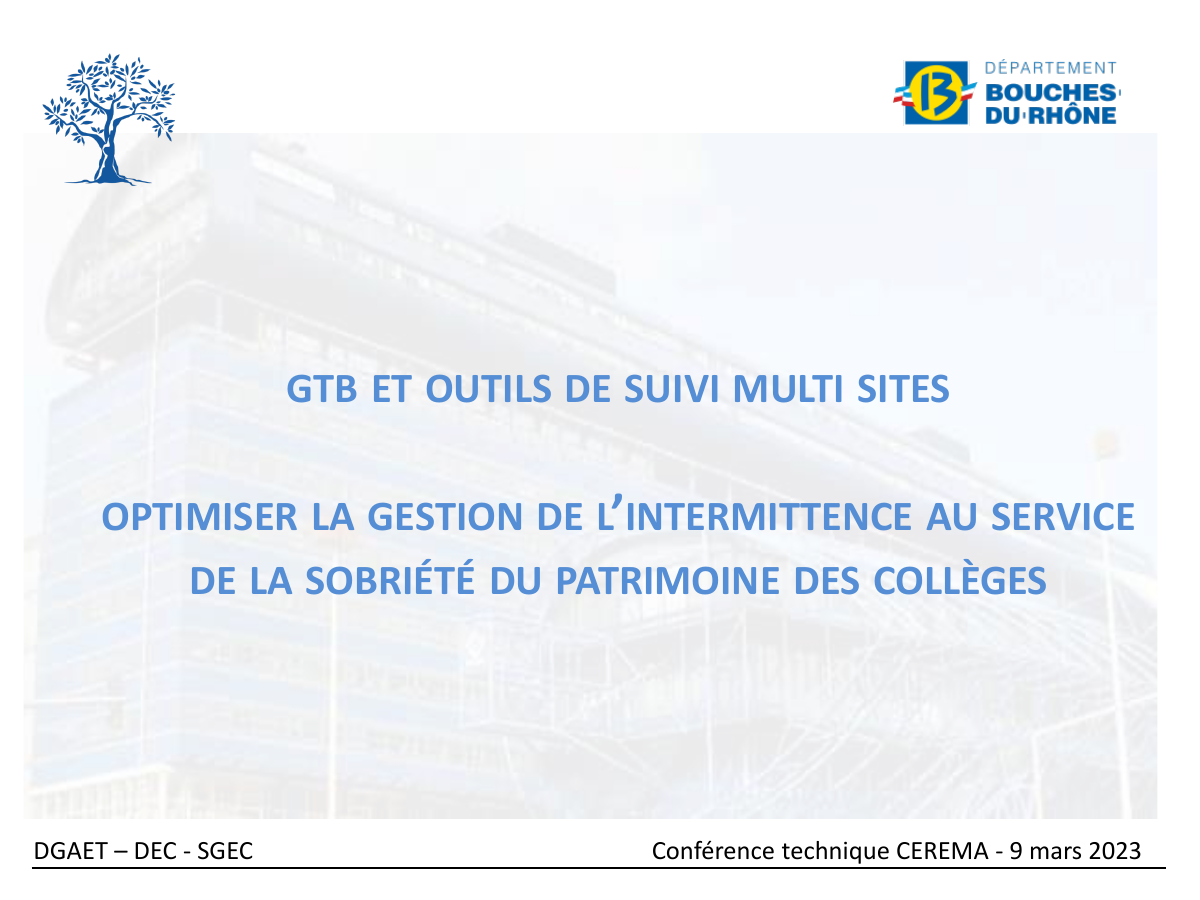 Couverture GTB et outils de suivi multi-sites